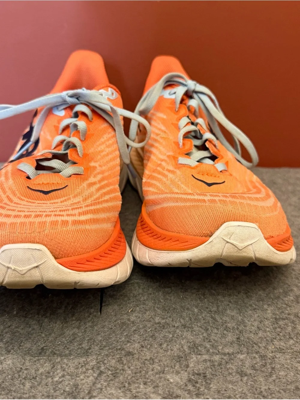 HOKA Mach 5 Size 9B Running Shoes Orange Athletic Sneakers
